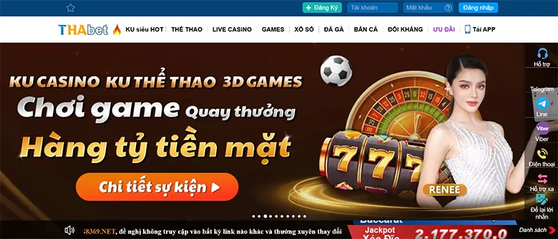 Giao diện nhà cái Thabet